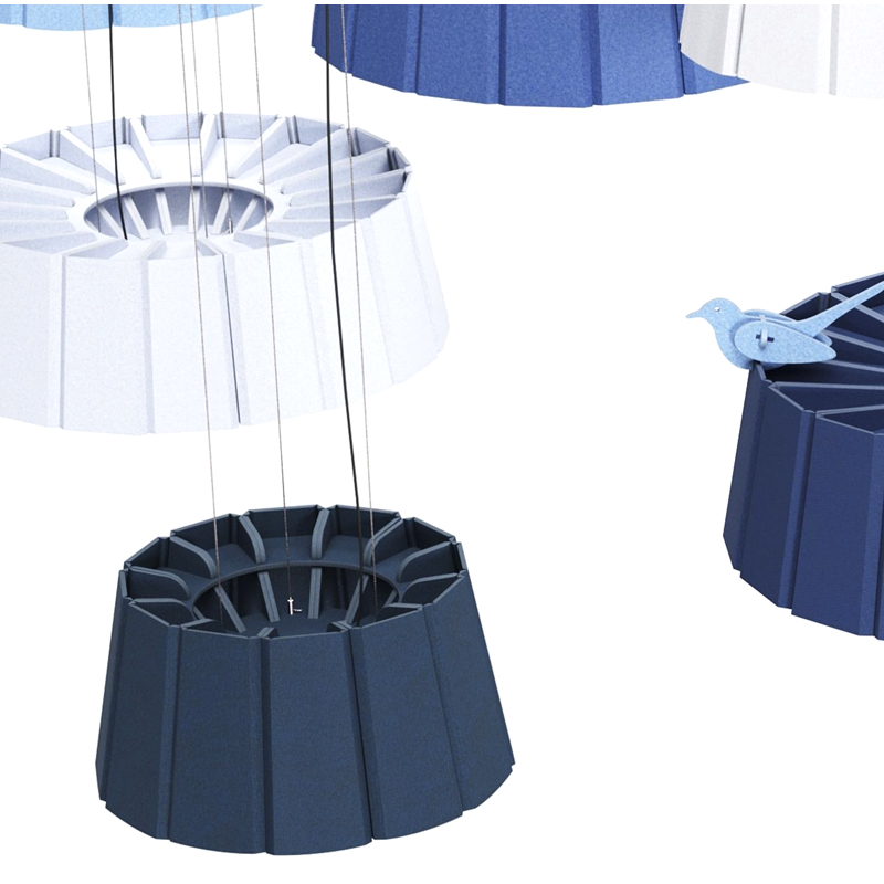 Thiết kế hiện đại Bảng điều khiển âm thanh Vách ngăn Tấm sợi Polyester hấp thụ âm thanh và thân thiện với môi trường để sử dụng trong phòng tập thể dục