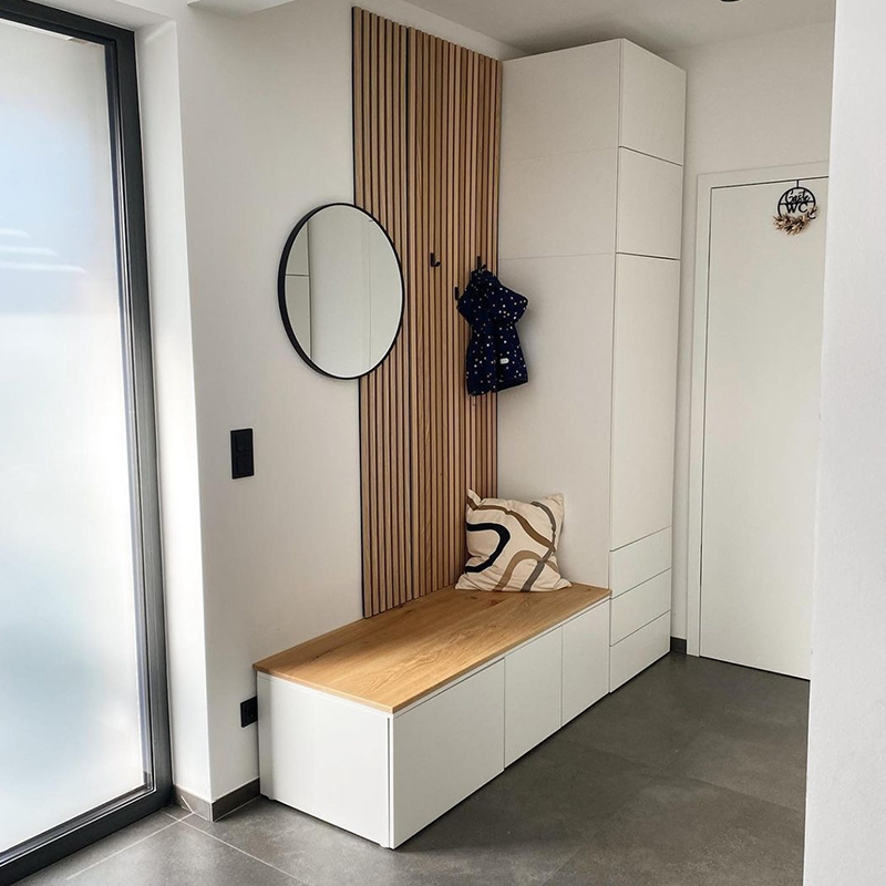 Akupanel Design Tấm tường cách âm bằng gỗ Mô hình 3D Thanh gỗ cách âm cho gia đình Khách sạn Trường học Rạp chiếu phim Bệnh viện sử dụng