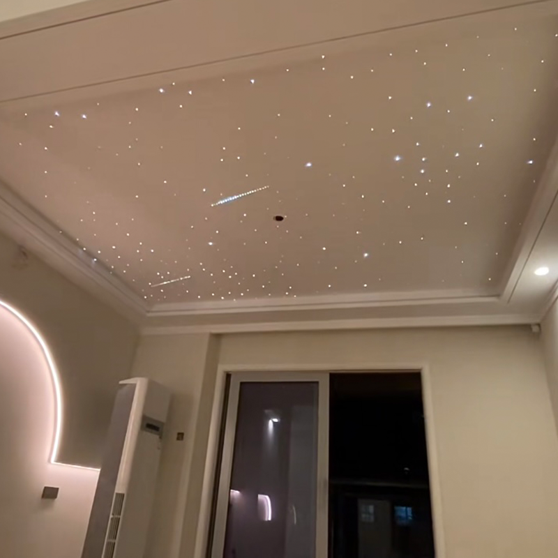 Star Light Ambient Star Light Heat Hiện đại Sợi quang đầy màu sắc Trần căng âm thanh cho khách sạn Điều khiển từ xa Môi trường xung quanh