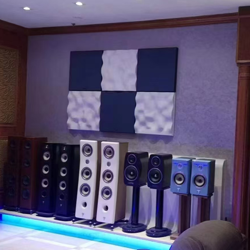 Bảng điều khiển khuếch tán âm thanh 3D đầy màu sắc hiện đại Thiết kế tường trần trang trí cho ứng dụng hội trường Thiết kế đồ họa có sẵn